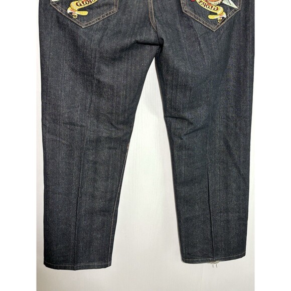 Ed Hardy Jeans Men 38 Death Or Glory Skull Embroidery Y2K Vintage Baggy Straight - Picture 10 of 15